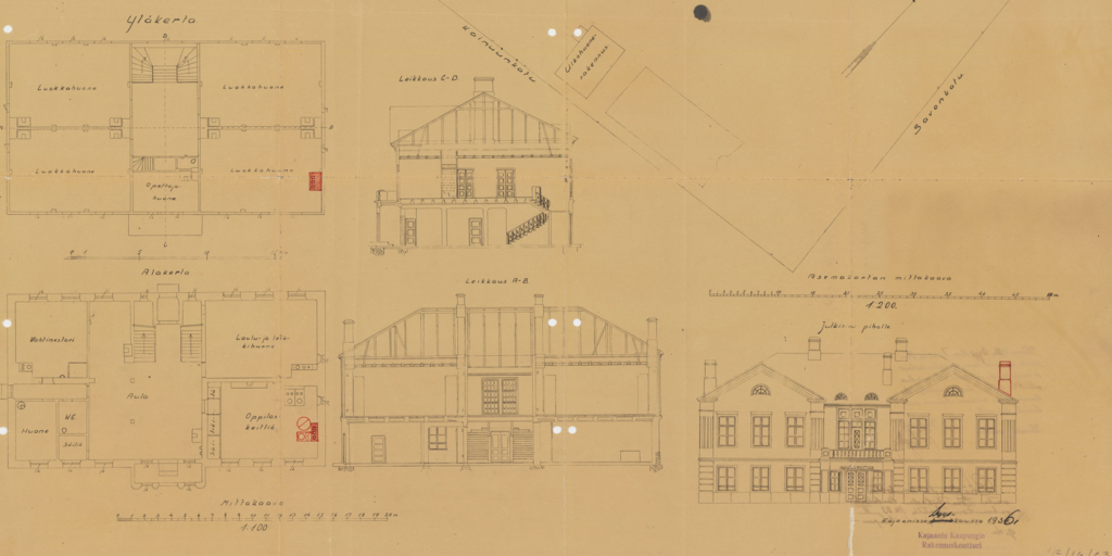 Rakennuksen asemakaava.